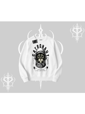 Tarzsokak Stay Cool Kedi Baskılı Kapşonlu Sweatshirt