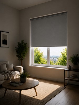 Auralight Blackout Mat Stor Perde, Işık Geçirmez Karartma Stor Perde, BL-1004 Gri Renk