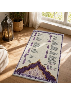 Belirtilmemiş iyico iyico Namaz Kılmayı Öğreten Seccade ( Mor )