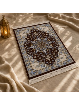 Belirtilmemiş Tebriz Kahve Seccade | Dijital Baskılı Klasik Dokuma Namaz Halısı