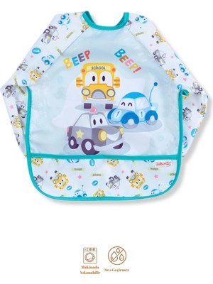 UmBaby Araba Sıvı Geçirmez Bebek Mama Önlüğü 6-24 Ay | Blw Beslenme ve Etkinlik Önlüğü