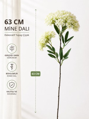Gfsmore Yapay Beyaz Mine Dal 63 cm