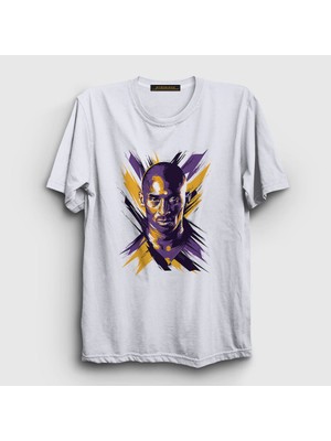Presmono Unisex Beyaz Kobe Bryant Basketbol T-Shirt