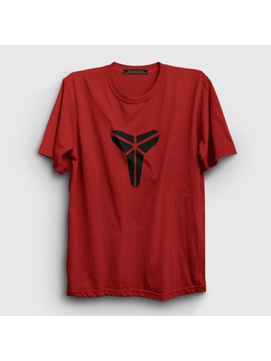 Presmono Unisex Kırmızı Logo Kobe Bryant Basketbol T-Shirt
