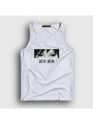 Presmono Unisex Beyaz Eyes Giyu Tomioka Anime Demon Slayer Kimetsu No Yaiba Atlet