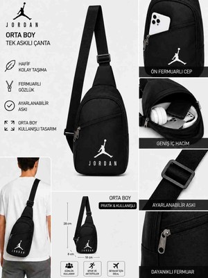 Trendol Fashion Life Orta Boy Tek Askılı Çanta – Unisex Omuz ve Göğüs Çantası – Günlük Spor Seyahat Çantası