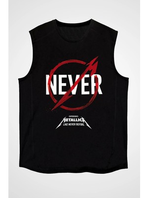 Tarzsokak Metallica Never Siyah Kolsuz Tişört T-Shirt
