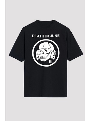 Tarzsokak Death In June Siyah Unisex Oversize Tişört T-Shirt