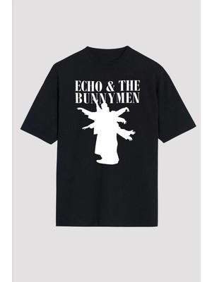 Tarzsokak Echo And The Bunnymen Siyah Unisex Oversize Tişört T-Shirt