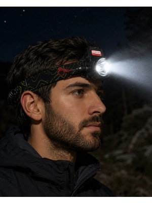 Şarjlı Sensörlü LED Kafa Lambası Zoom Özellikli Güçlü Aydınlatma