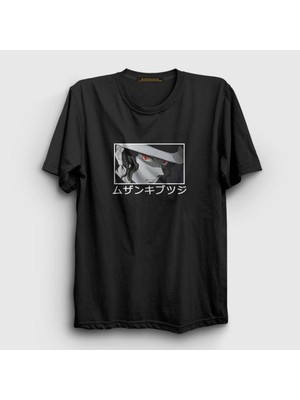 Presmono Unisex Siyah Muzan Kibutsuji V2 Anime Demon Slayer Kimetsu No Yaiba T-Shirt