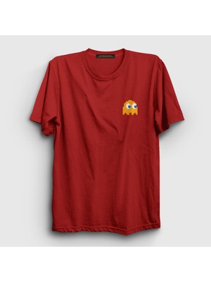 Presmono Unisex Kırmızı Clyde Pac Man Pacman T-Shirt