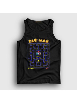 Presmono Unisex Siyah Map Pac Man Pacman Atlet
