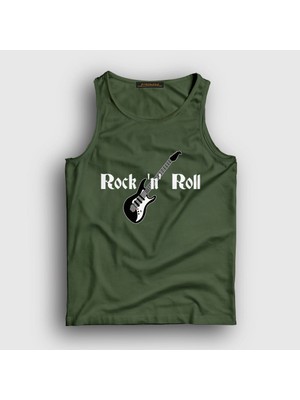 Presmono Unisex Haki Guitar Rock And Roll Atlet