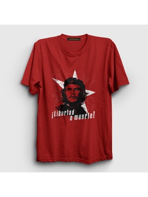 Presmono Unisex Kırmızı Libertad O Muerte Che Guevara T-Shirt