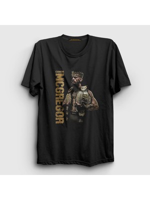 Presmono Unisex Siyah King Ufc Conor Mcgregor T-Shirt