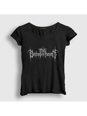Presmono Kadın Siyah The Bishop Of Hexen T-Shirt