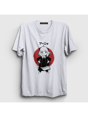 Presmono Unisex Beyaz Anya Forger Anime Spy X Family T-Shirt
