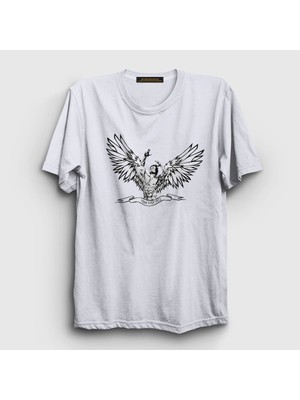 Presmono Unisex Beyaz Angel Gym Fitness Zyzz T-Shirt