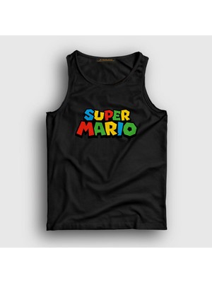 Presmono Unisex Siyah Logo Oyun Super Mario Atlet