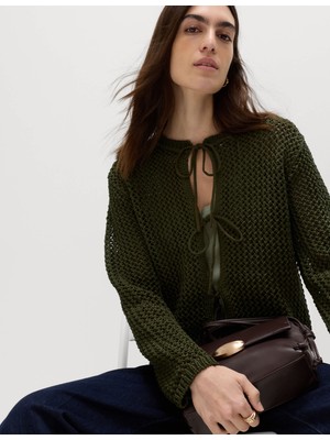 Marks & Spencer Dokulu Bağlama Detaylı Hırka
