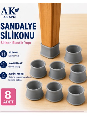 Ak Avm Silikon Sandalye Ayağı Kaydırmaz Kılıf Ayak Zemin Koruyucu