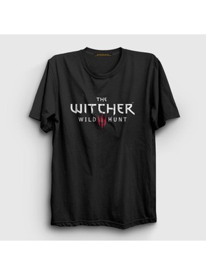 Presmono Unisex Siyah Wild Hunt Dizi Witcher T-Shirt