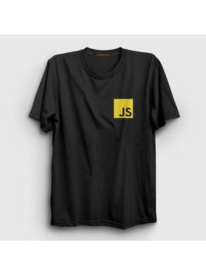 Presmono Unisex Siyah Javascript Coder Programmer Developer Yazılımcı T-Shirt