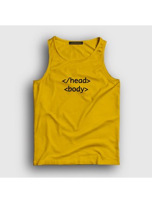 Presmono Unisex Sarı Head Body Html Developer Yazılımcı Atlet