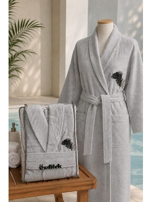 Özdilek Bornoz Golden Palm Gri M Beden