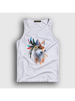 Presmono Unisex Beyaz Indian Kızılderili Fox Tilki Atlet