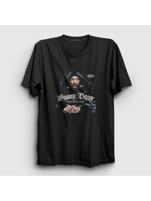 Presmono Unisex Siyah California Snoop Dogg T-Shirt
