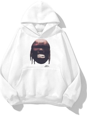 Tarzsokak Unisex Utopia Teeth Travis Scott Sweatshirt Hoodie Beyaz