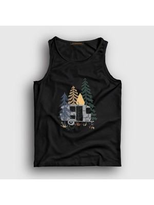 Presmono Unisex Siyah Caravan Camper Kamp Atlet