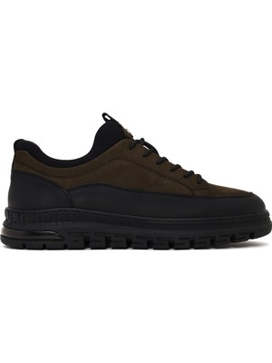 Derimod Erkek Haki Bağcıklı Nubuk Deri Sneaker WM720012DN