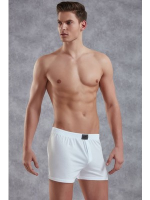 Doreanse Erkek Pamuk Battal Boy Düğmeli Normal Paça Boxer 1511P - Siyah