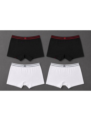 Tutku Çocuk Erkek Elastan Boxer 4 Lü Set