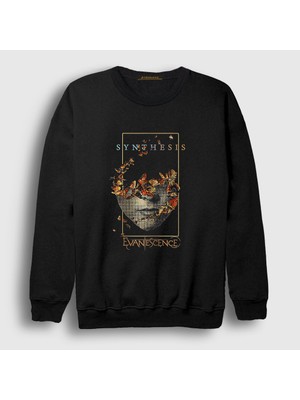 Presmono Unisex Siyah Butterfly Evanescence Sweatshirt