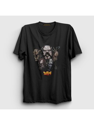Presmono Unisex Siyah Band Lordi T-Shirt