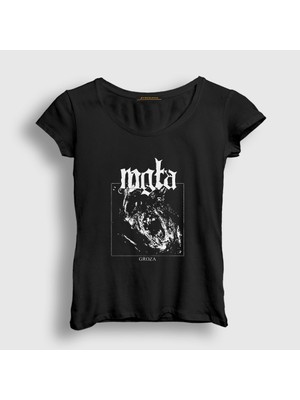 Presmono Kadın Siyah Groza Mgla T-Shirt