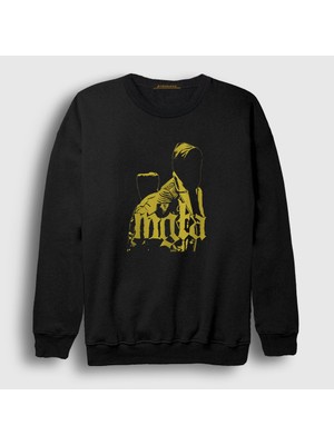 Presmono Unisex Siyah Band Mgla Sweatshirt