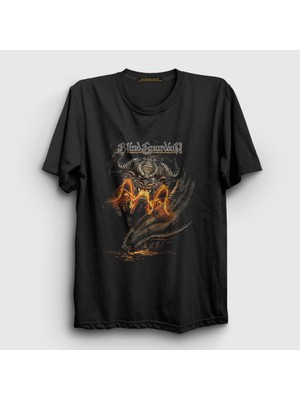 Presmono Unisex Siyah Dragon V3 Blind Guardian T-Shirt