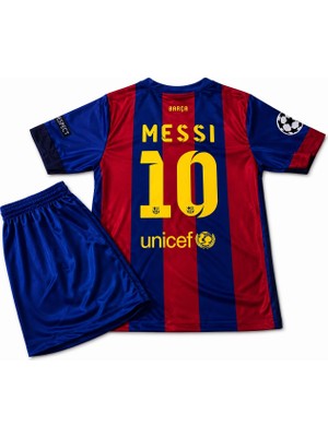 Mmt Spor F.c B.a.r.c.e.l.o.n.a 2015 Şampiyonlar Ligi Finali Lionel Messi Nostalji Çocuk Forması 2li Set 10 Numara