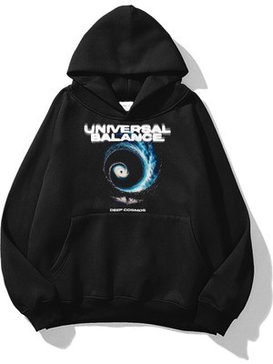 Tarzsokak Unisex Universal Balance Sweatshirt Hoodie Siyah
