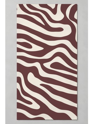 Luvis Store Abstract Wave Desenli Spor ve Fitness Havlusu 50X100 cm - Kırmızı