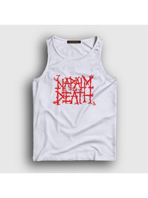 Presmono Unisex Beyaz Logo Napalm Death Atlet