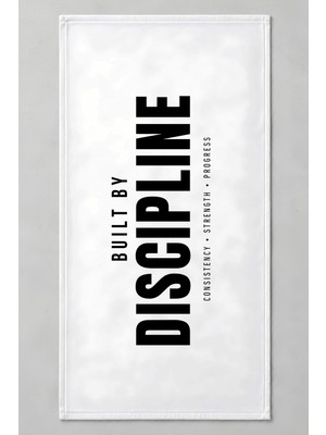 Luvis Store Built By Discipline Yazılı Spor ve Fitness Havlusu 50X100 cm - Beyaz