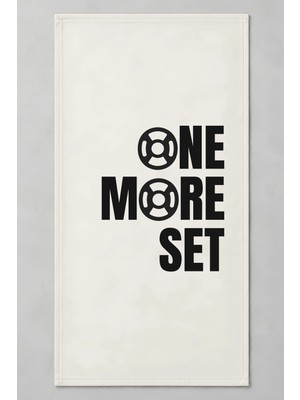 Luvis Store One More Set Yazılı Spor ve Fitness El Yüz Havlusu 50 x 100 cm