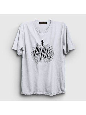 Presmono Unisex Beyaz Logo Pierce The Veil T-Shirt