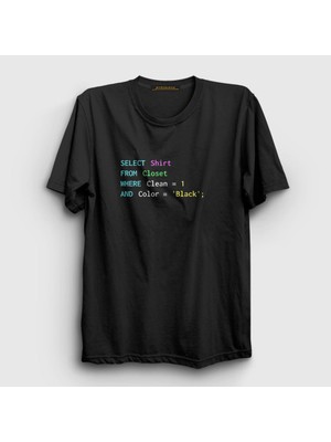 Presmono Unisex Siyah Select From Closet Developer Yazılımcı T-Shirt